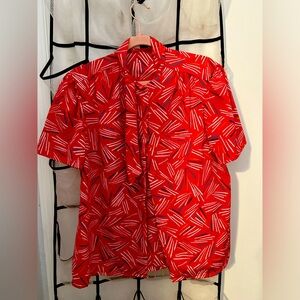 1970s work blouse size medium